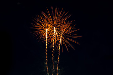 Beautiful fireworks at night