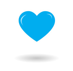Heart vector icon isolated over white background