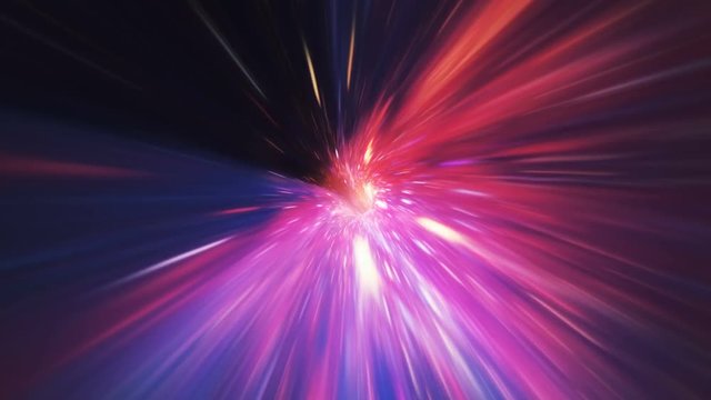 Seamless loop wormhole straight through time and space, warp straight ahead through this science fiction