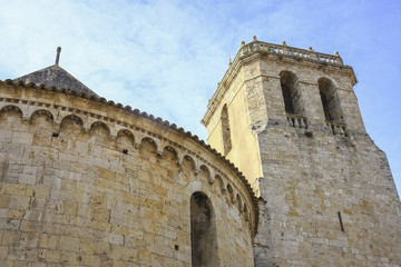 romanesque church and sky
