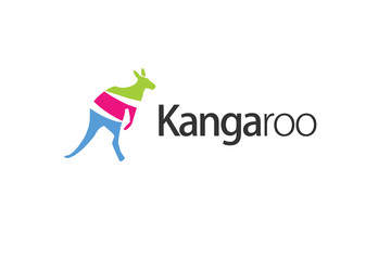 kangaroo colorful logo vector