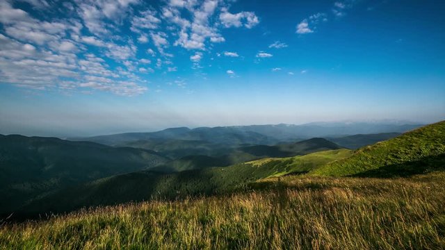 Idyllic scenery of alpine region nature timelapse