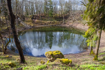 Kaali meteorite crater in the island of Saaremaa, Estonia. The impact was caused by a meteorite over 3,500 years ago with a force equivalent to the Hiroshima atomic bomb © Mykola Iegorov