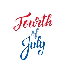 Fourth of July. Lettering logo for USA Independence Day celebration