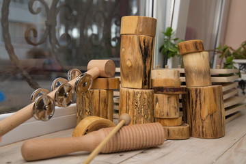 A set of montessori musical instruments