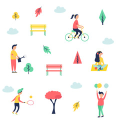 People at park resting and having fun.