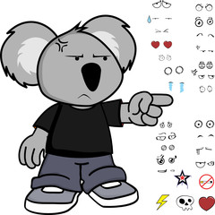cute little kid koala expressions set in vector format very easy to edit 