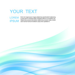 Abstract vector background. Blue fluid waves. Mesh gradient on light background.