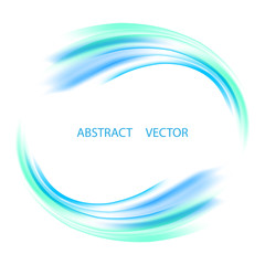 Vector abstract background with waves in a circle