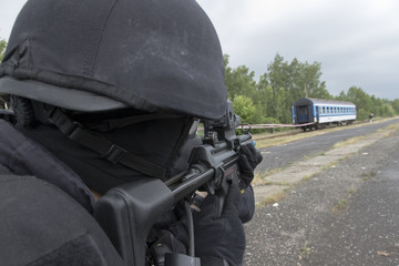 police detention of terrorists following the destruction of the train