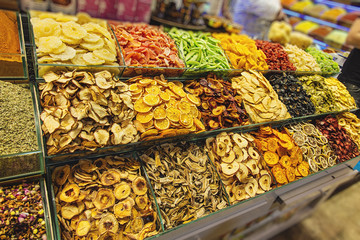 Dried fruits on the Egyptian market