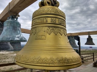 Fototapeta premium Russian Temple of church bells, Russia.
