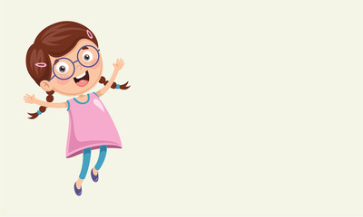 Vector Illustration Of Kids Abstract Background