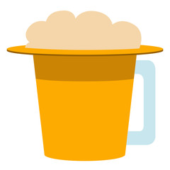 Hat shaped beer mug icon