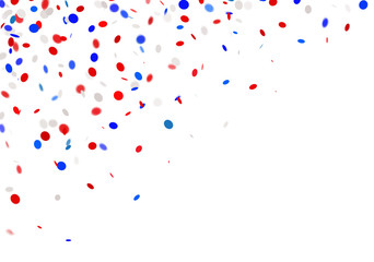 Konfetti Trikolore National Farben weiß, blau, rot 