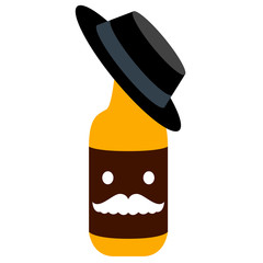 Isolated beer bottle icon