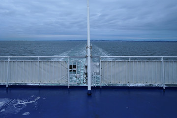 Fototapeta na wymiar Ferry boat in the sea.