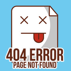 404 error page not found notification problem vector illustration