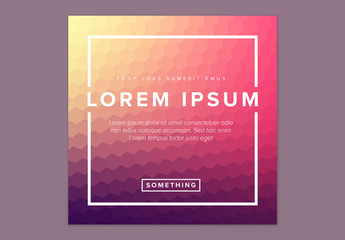 Social Media Post Layout with Gradient Hexagon Elements