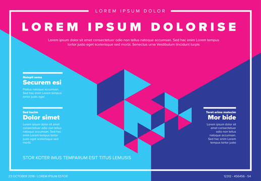 Flyer Layout with Bright Geometric Elements