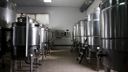 winery with steel containers