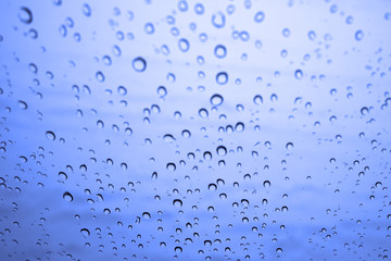 Raindrop on the window.