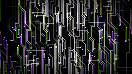 Digital Circuit Loop -  Dark Colors