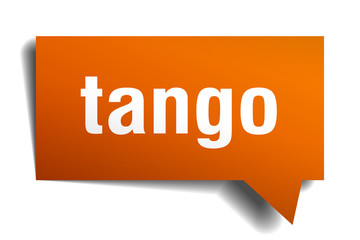 tango orange 3d speech bubble