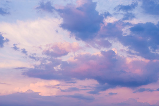 Purple cloudy colorful sky horizontal