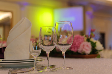Luxury, elegant wedding reception table arrangement