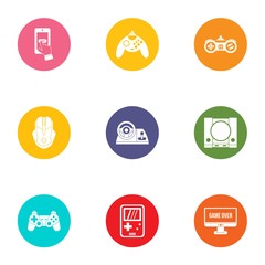 Fototapeta premium Gaming icons set. Flat set of 9 gaming vector icons for web isolated on white background