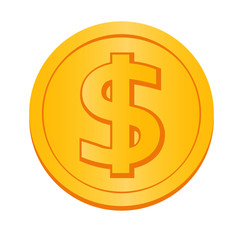 ドル通貨記号のコインのイラスト