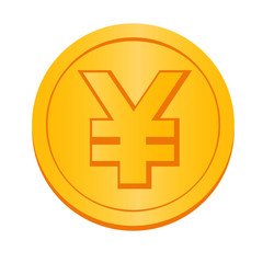 日本円通貨記号のコインのイラスト