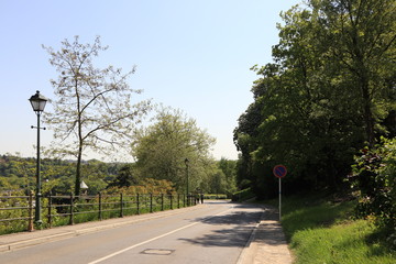 Quiet road in Luxembourg city, Europe