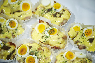 fried eggs with bacon