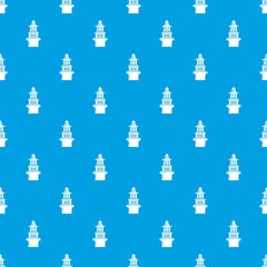 Naklejka premium Marine lighthouse pattern vector seamless blue repeat for any use
