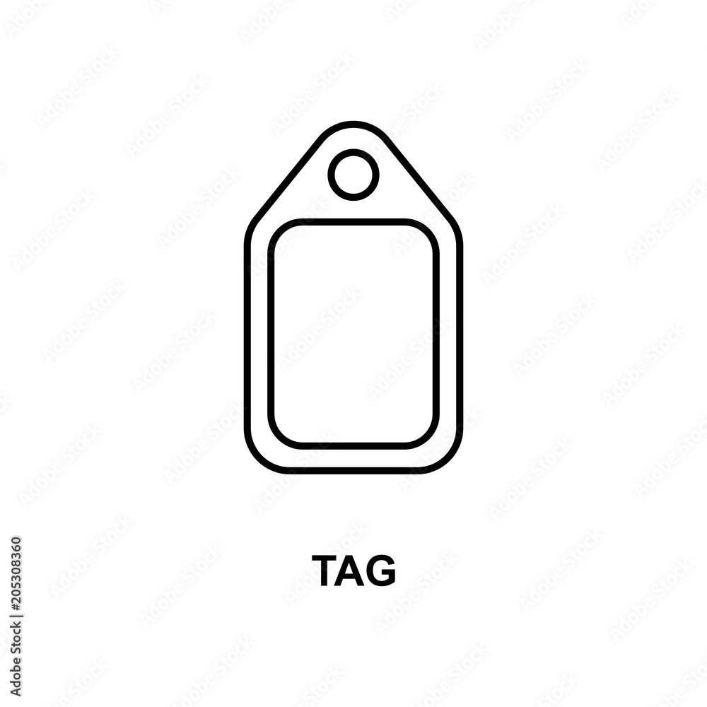 Poster tag icon. element of simple web icon with name for mobile concept and web apps. thin line tag icon c