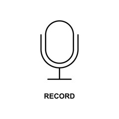 record sign icon. Element of simple web icon with name for mobile concept and web apps. Thin line record sign icon can be used for web and mobile
