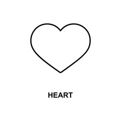 heart icon. Element of simple web icon with name for mobile concept and web apps. Thin line heart icon can be used for web and mobile