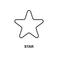 star icon. Element of simple web icon with name for mobile concept and web apps. Thin line star icon can be used for web and mobile