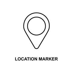 location marker icon. Element of simple web icon with name for mobile concept and web apps. Thin line location marker icon can be used for web and mobile