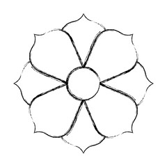 Fototapeta premium beautiful flower decorative icon vector illustration design