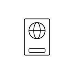 passport icon. Element of simple travel icon for mobile concept and web apps. Thin line passport icon can be used for web and mobile