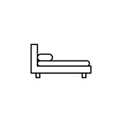 bed icon. Element of simple travel icon for mobile concept and web apps. Thin line bed icon can be used for web and mobile