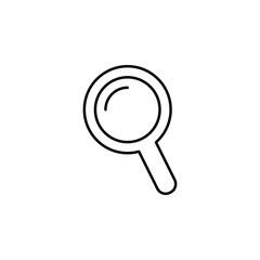 magnifier icon. Element of simple travel icon for mobile concept and web apps. Thin line magnifier icon can be used for web and mobile