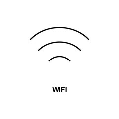 wi fi signal icon. Element of simple web icon with name for mobile concept and web apps. Thin line wi fi signal icon can be used for web and mobile