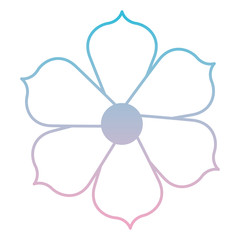 beautiful flower decorative icon vector illustration design