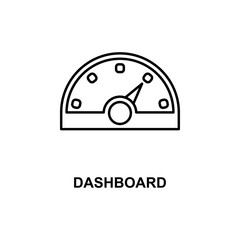 dashboard icon. Element of simple web icon with name for mobile concept and web apps. Thin line dashboard icon can be used for web and mobile