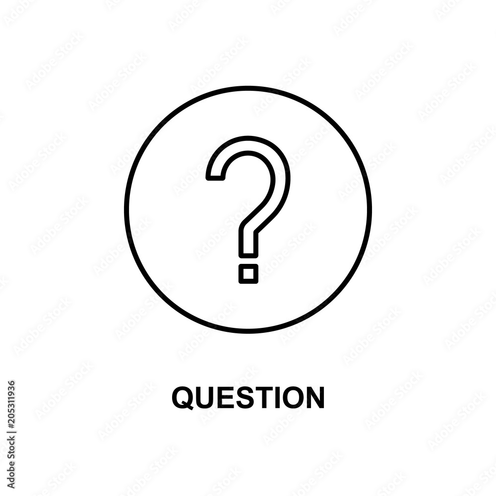 Poster question mark icon. element of simple web icon with name for mobile concept and web apps. thin line 