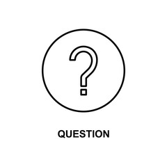 question mark icon. Element of simple web icon with name for mobile concept and web apps. Thin line question mark icon can be used for web and mobile